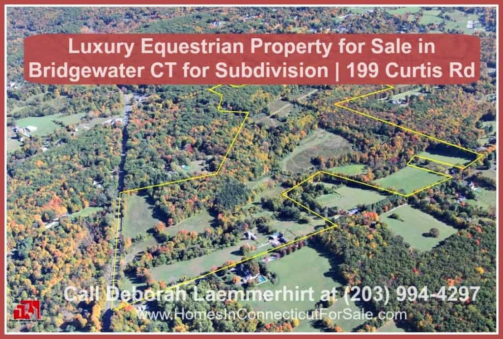 This beautiful Litchfield Hills equestrian property for sale in Bridgewater CT has boundless possibilities - from creating a luxurious subdivision in the expansive land, to building a high rise condominium.