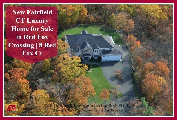 Residents of New Fairfield CT are bound to enjoy the magnificent feel of nature that surrounds this 6 bedroom luxury home for sale in Red Fox Crossing.